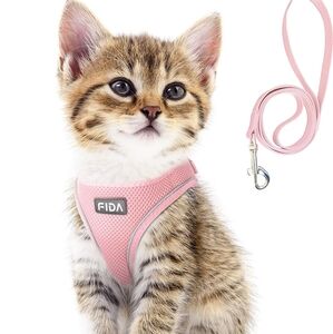 Fida Cat Harness and Leash Set for Walking Kitten and Puppy, Escape Proof Kitten